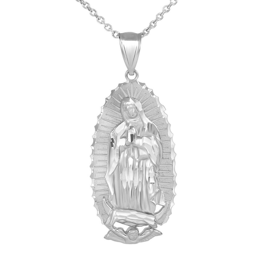 Our Lady Of Guadalupe Virgen Maria Medium Necklace 116$